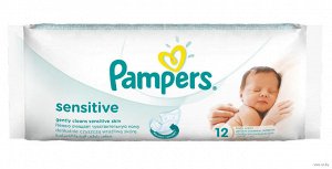 PAMPERS Детские влажные салфетки Sensitive 12