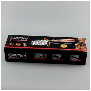 Фен-щетка Gemei GM-4828, черный/оранжевый