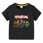 Детская футболка для мальчика с принтом &quot;Roblox&quot;, цвет черный