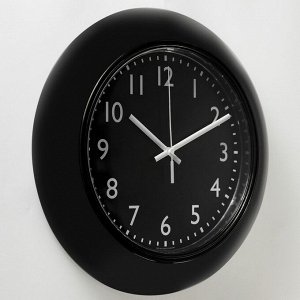 Часы настенные, серия: Классика, d-30 см, черные