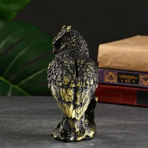 Копилка "Сова" черная, золотая, 17 см