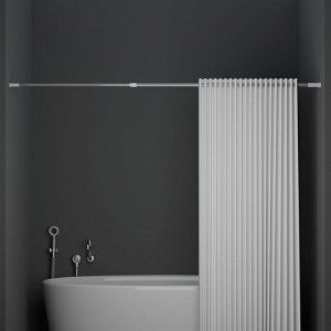Карниз для ванной комнаты, телескопический, 110-200 см, цвет серый