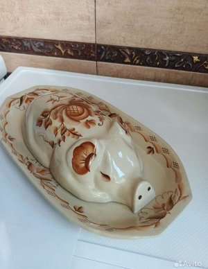 Блюдо керамическое "Хрюша"