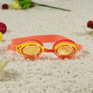 Очки для плавания оранжевые детские
