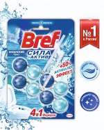Туалетный блок Bref Сила-Актив Океанский бриз в виде блока очистителя для унитаза, средство для туалета 2 блока (100г)