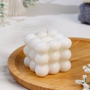 Свеча фигурная  "Бабл куб", 5х5 см, белая