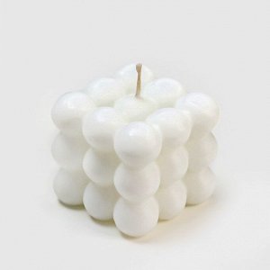 Свеча фигурная  "Бабл куб", 5Х5 см, белая