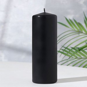 Свеча - цилиндр, 5х15 см, черная лакированная, 14 ч