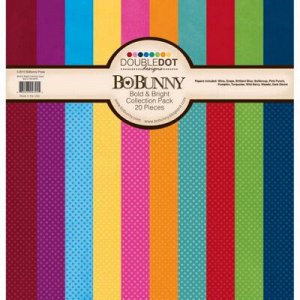 Набор бумаги для скрапбукинга BoBunny  "Double Dot Bold &Collection Pack" 20 листов, 30*30 см
