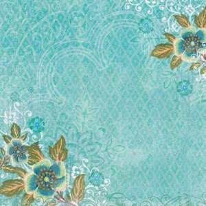 Бумага: Голубые цветы