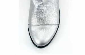 Ботинки натуральная кожа серебро2