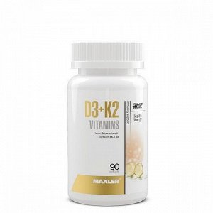 Витамин Д MAXLER Vitamin D3 600МЕ + K2 - 90 капс.