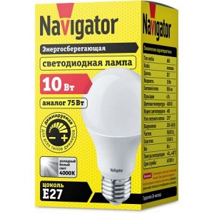 Navigator 14 123 NLL-A60-10-230-4K-E27-DIMM, шт