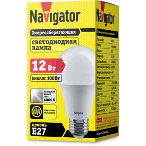 Navigator 71 297 NLL-A60-12-230-4K-E27 (10/100), шт