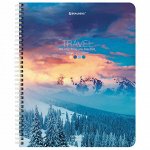 Тетрадь А5, 96 л., BRAUBERG, гребень, клетка, &quot;Travel&quot;, 404426