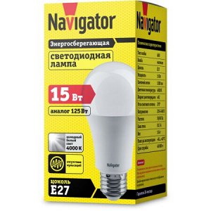 Navigator 71 365 NLL-A60-15-230-4K-E27 (10/100), шт
