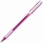 Ручка шариковая масляная с грипом UNI &quot;JetStream&quot;, СИНЯЯ, корпус розовый, линия 0,35 мм, ш/к 03750