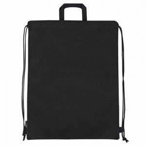 Мешок для обуви BRAUBERG большой удобный с ручкой, 51х41 см, "Black and white", 271595