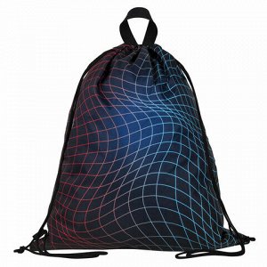 Мешок для обуви BRAUBERG большой удобный с ручкой, 51х41 см, "Neon web", 271596