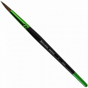 Кисть из ворса пони № 7, BRAUBERG PREMIUM, 200986