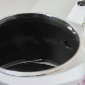 Чайник «Сирень», 2,2 л, стеклянная крышка, эмалированная сталь