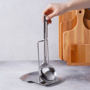 Подставка для крышки и ложки, 19.5x16 см, нержавеющая сталь