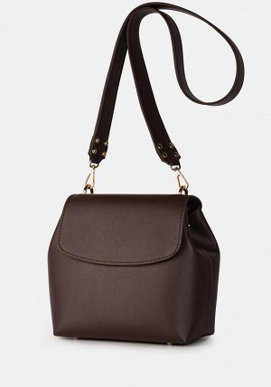 Сумка женская №1530 | кожзам | гладкий | коричневый | Р848-2 | 31650
