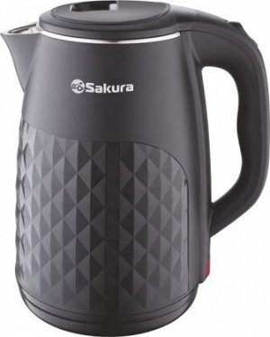 Чайник электрический SA-2165BK (2.5л) черн двухслойный корпус, эффект термоса