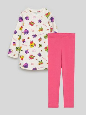 Комплект для девочек ((1) платье и (2) рейтузы) Gwen цветной