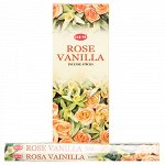 Благовония, ароматические палочки Rose Vanilla HEM 6-ти гранник (Ваниль с розой)