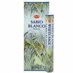 Благовония, ароматические палочки White Sage HEM 6-ти гранник (Белый шалфей)