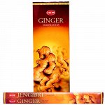 Благовония, ароматические палочки Ginger HEM 6-ти гранник (Имбирь)