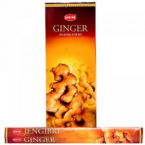Благовония, ароматические палочки Ginger HEM 6-ти гранник (Имбирь)