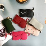 Женский кошелек для мелочи, принт &quot;Кошка&quot;, цвета в ассортименте