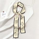 Женский шарф-галстук, принт &quot;Цветы&quot;, &quot;Весы&quot;