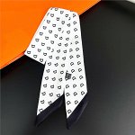 Женский шарф-галстук, принт &quot;D&quot;, цвет белый