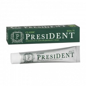 Зубная паста President Classic, 75 RDA, 75 мл