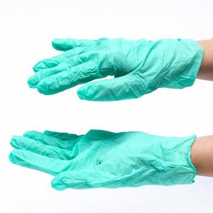 Перчатки Benovy нитриловые медицинские зеленые  S 3,8 гр  50 пар/уп