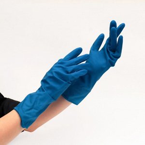 Перчатки медицинские High Risk, латексные, темно-синие 18 гр/шт, р-р M, 25пар (2-крат хлор.)