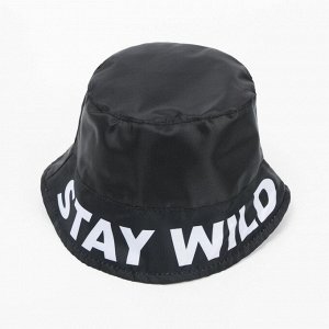 Панама Stay wild, чёрная