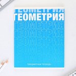 Предметная тетрадь, 48 листов, « ГРАДИЕНТ», со справочными материалами «Геометрия», обложка мелованный картон 230 гр., внутренний блок в клетку 80 гр., белизна 96%,блок №1.
