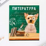 Предметная тетрадь, 48 листов, «МИЛЫЕ ПИТОМЦЫ», со справочными материалами «Литература», обложка мелованный картон 230 гр., внутренний блок в линейку 80 гр., белизна 96%,блок №1.