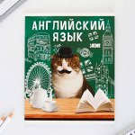 Предметная тетрадь, 48 листов, «МИЛЫЕ ПИТОМЦЫ», со справочными материалами «Английский язык», обложка мелованный картон 230 гр., внутренний блок в клетку 80 гр., белизна 96%,блок №1.