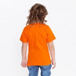 Футболка детская, цвет оранжевый, рост
