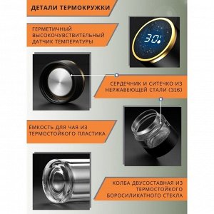 Термос-заварник чайный Magistro «Термо», 330 мл, 6.5x22 см, дисплей