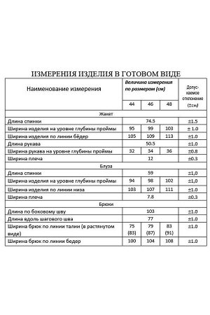 Костюм блуза, брюки, жакет