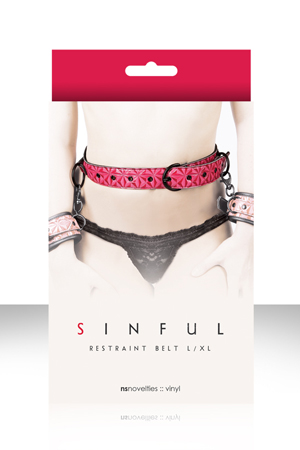 Ремень на пояс Sinful Restraint Belt Pink - NSN