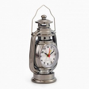 Часы - будильник настольные "Керосинка", дискретный ход, циферблат d-6 см, 9 х 21 см, АА