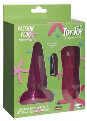 Анальный стимулятор Passion plug vibrating set, 3 см