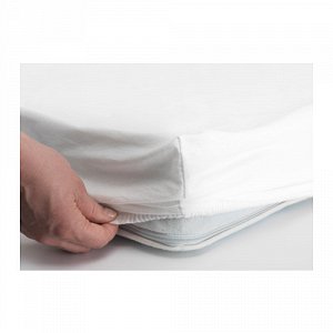 LEN ЛЕН Простыня натяжн для кроватки, белый 60x120 см